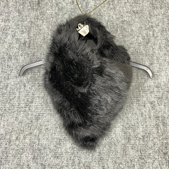 Soft Surroundings Neck Warmer Womens Black Faux Fur Designer Winter Wear‎ Luxary - Picture 1 of 9